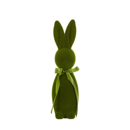 Flocked Rabbit with Bow Moss - Assorted Sizes - My Christmas
