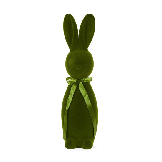 Flocked Rabbit with Bow Moss - Assorted Sizes - My Christmas