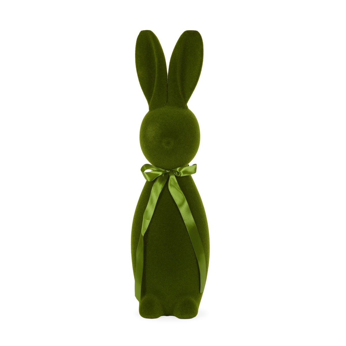 Flocked Rabbit with Bow Moss - Assorted Sizes - My Christmas