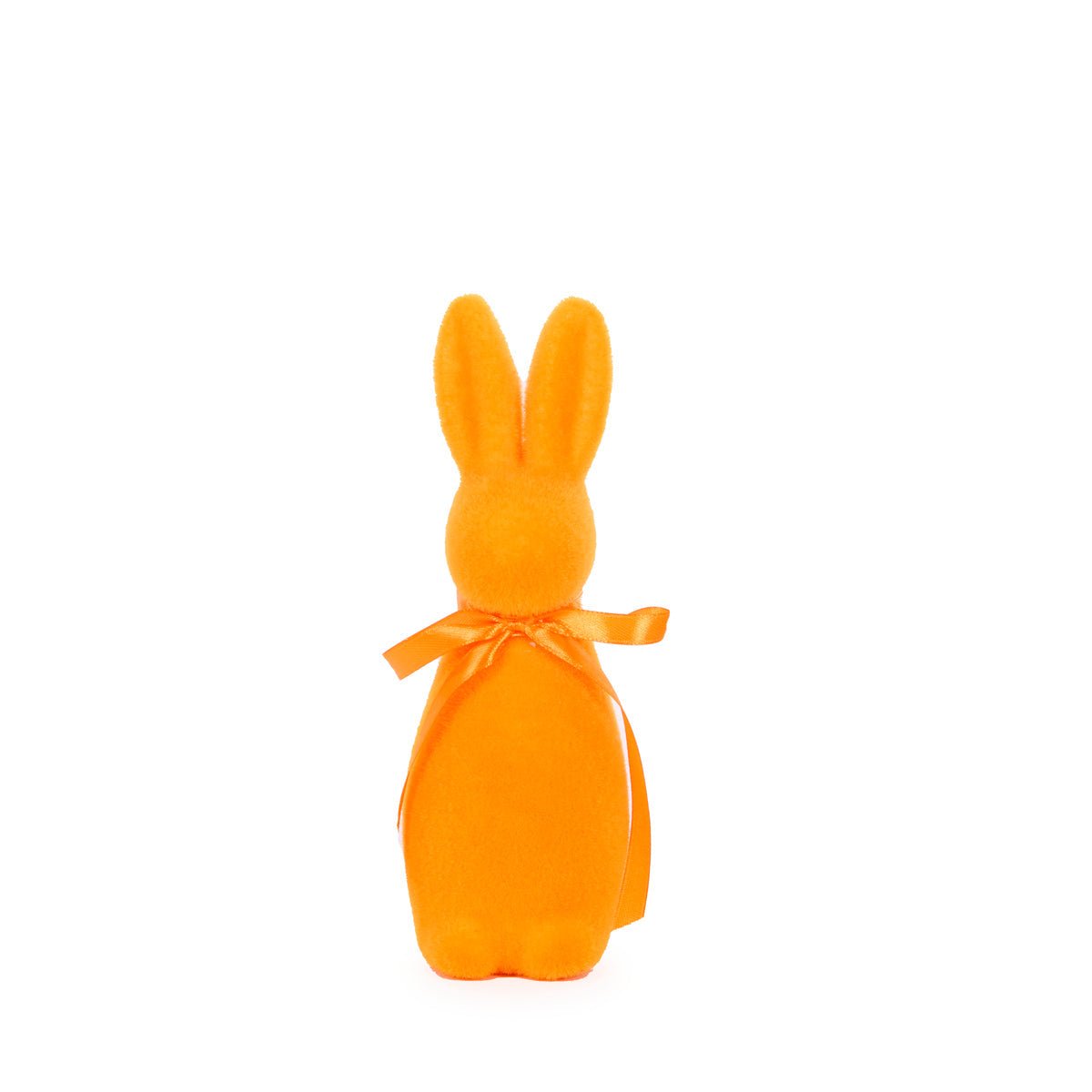 Flocked Rabbit with Bow Tangerine - Assorted Sizes - My Christmas