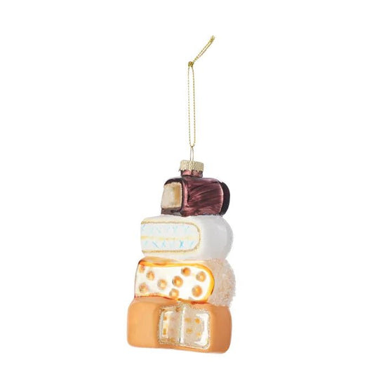 Fromage Stack Glass Ornament - My Christmas