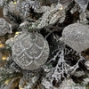 Frosted Fern Pleat Bauble - My Christmas