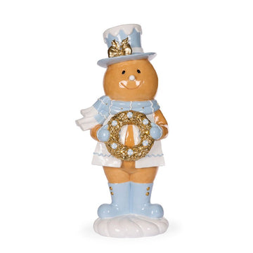 Frosted Gingerbread Man with Wreath - 72cm - My Christmas