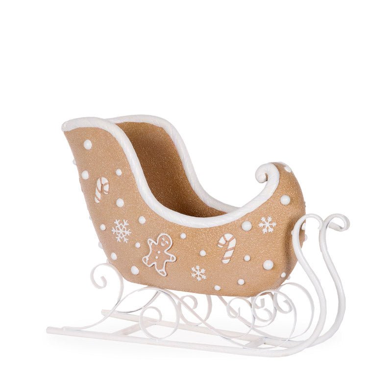 Frosted Gingerbread Sleigh - 61cm - My Christmas