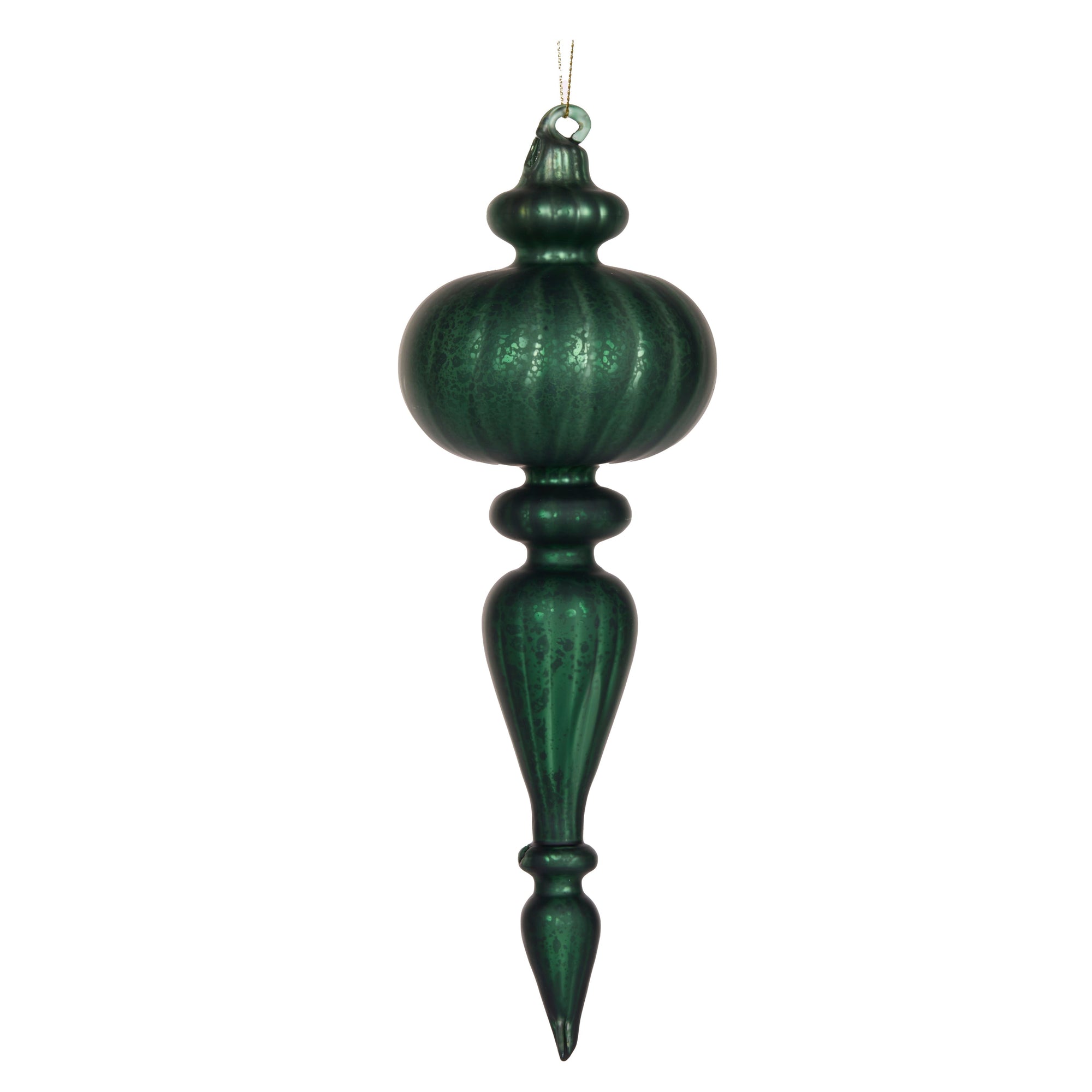 Frosted Green Finial - My Christmas