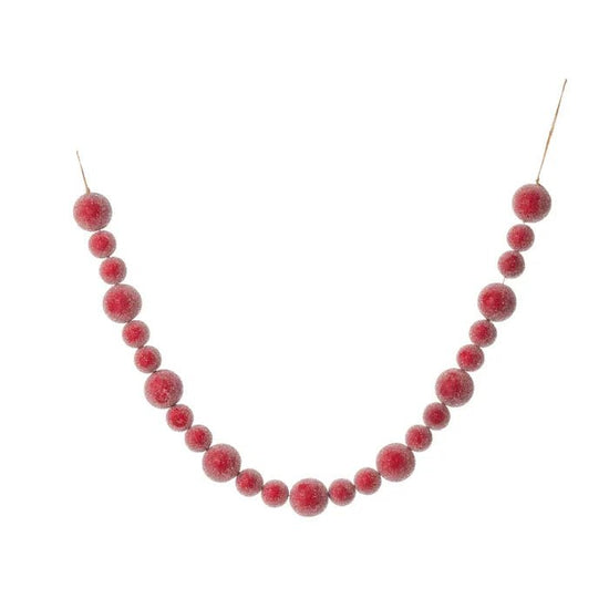 Frosted Red Berry Garland - My Christmas