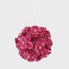 Fuchsia Glitter Hydrangea Bauble - My Christmas