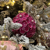 Fuchsia Glitter Hydrangea Bauble - My Christmas