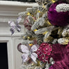 Fuchsia Glitter Hydrangea Bauble - My Christmas