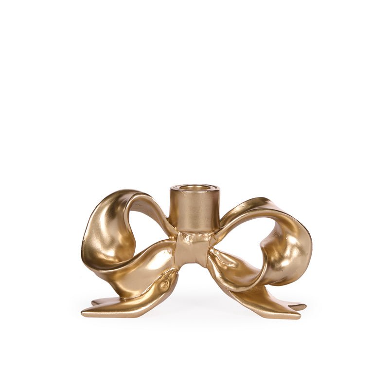 Gilded Bow Candle Holder - My Christmas