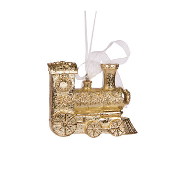 Gilded Train Hanging Ornament - My Christmas