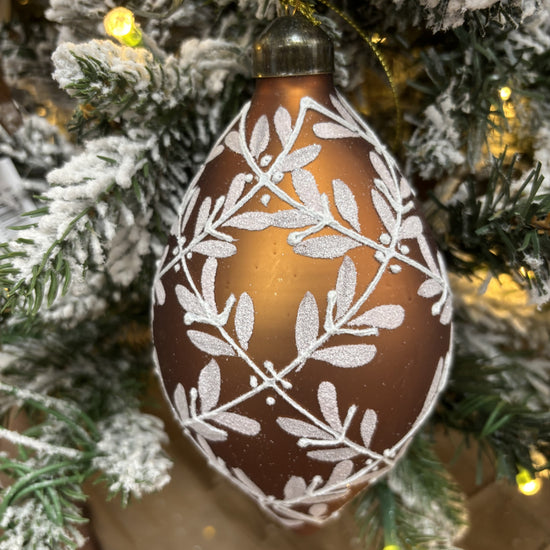 Gingerbread Fleur Drop Bauble - My Christmas