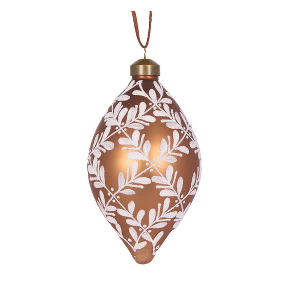 Gingerbread Fleur Drop Bauble - My Christmas