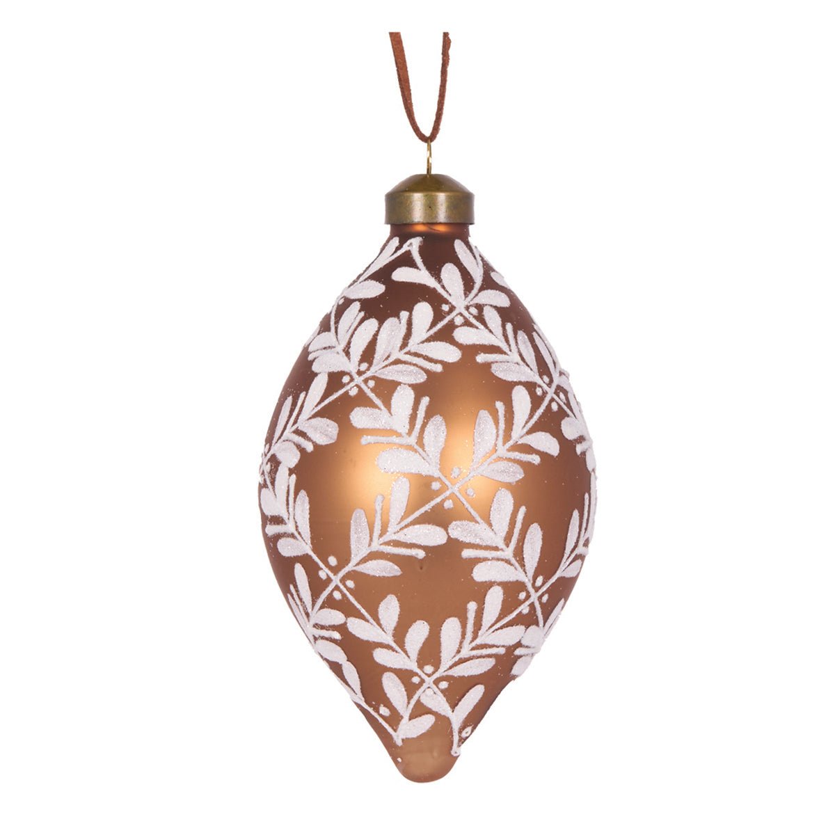 Gingerbread Fleur Drop Bauble - My Christmas