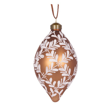 Gingerbread Fleur Drop Bauble - My Christmas