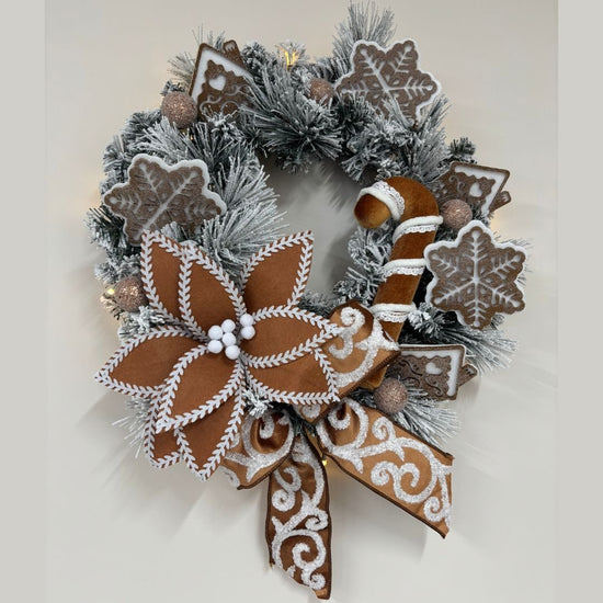 Gingerbread Frost with Candy Cane Wreath - My Christmas