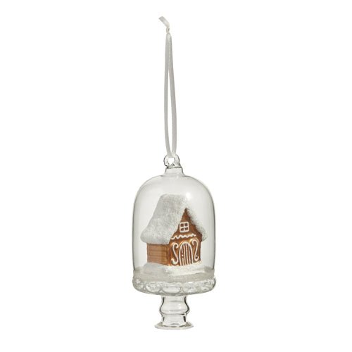 Gingerbread House In Cloche Ornament - 2 left! - My Christmas