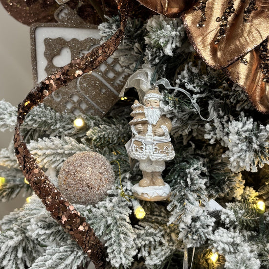 Gingerbread Santa with Tree Ornament - My Christmas