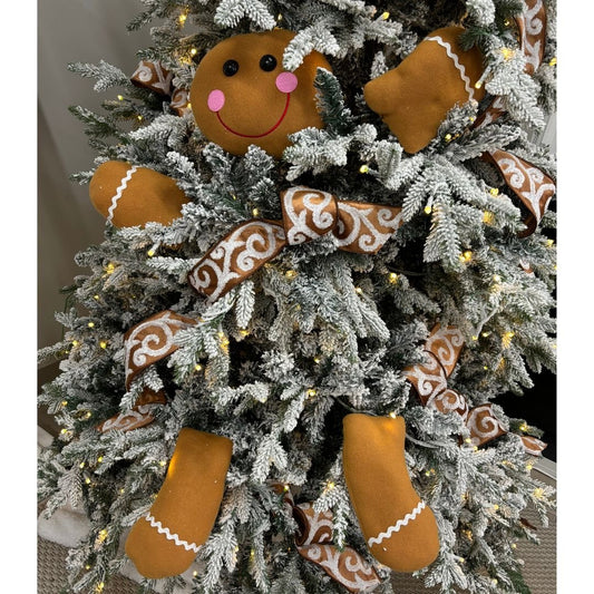 Gingerbread Swirl Ribbon - 64mm - My Christmas