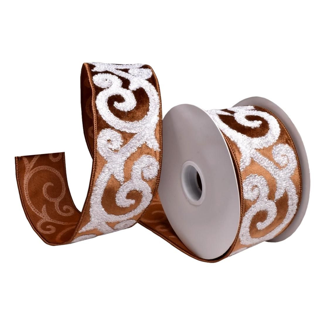 Gingerbread Swirl Ribbon - 64mm - My Christmas