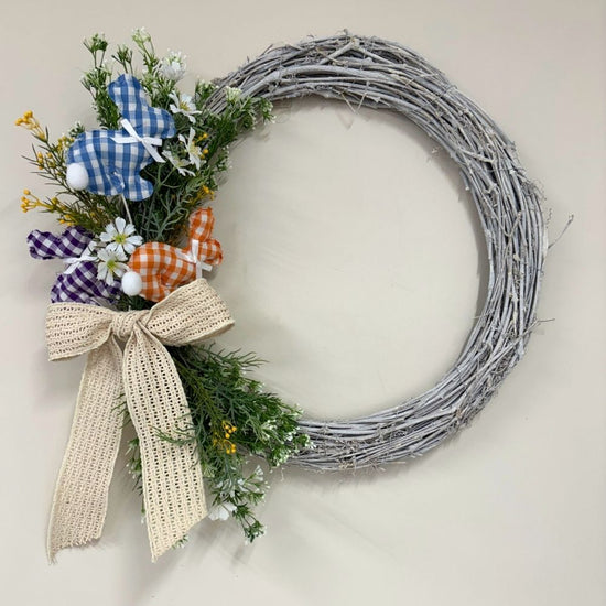 Gingham Bunny Wreath - My Christmas