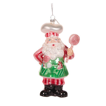 Glass Baking Santa Ornament - My Christmas