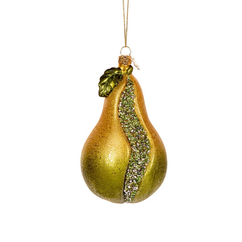 Glass Pear Hanging Ornament - My Christmas