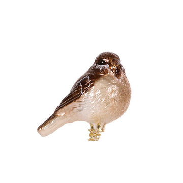 Glass Sparrow Clip Ornament - My Christmas