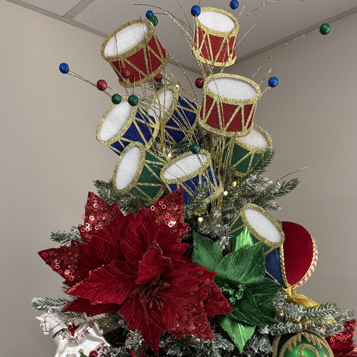 Glitter Felt Christmas Drum Spray - My Christmas