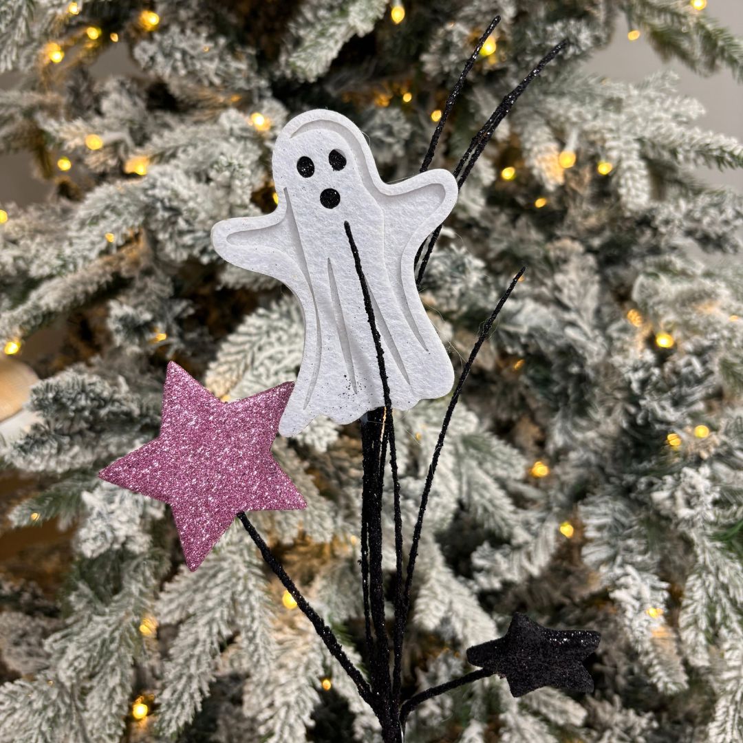 Glitter Ghost Pick - My Christmas