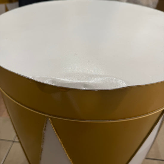 Gold and White Harlequin Drums - Set of 3 - Seconds - My Christmas