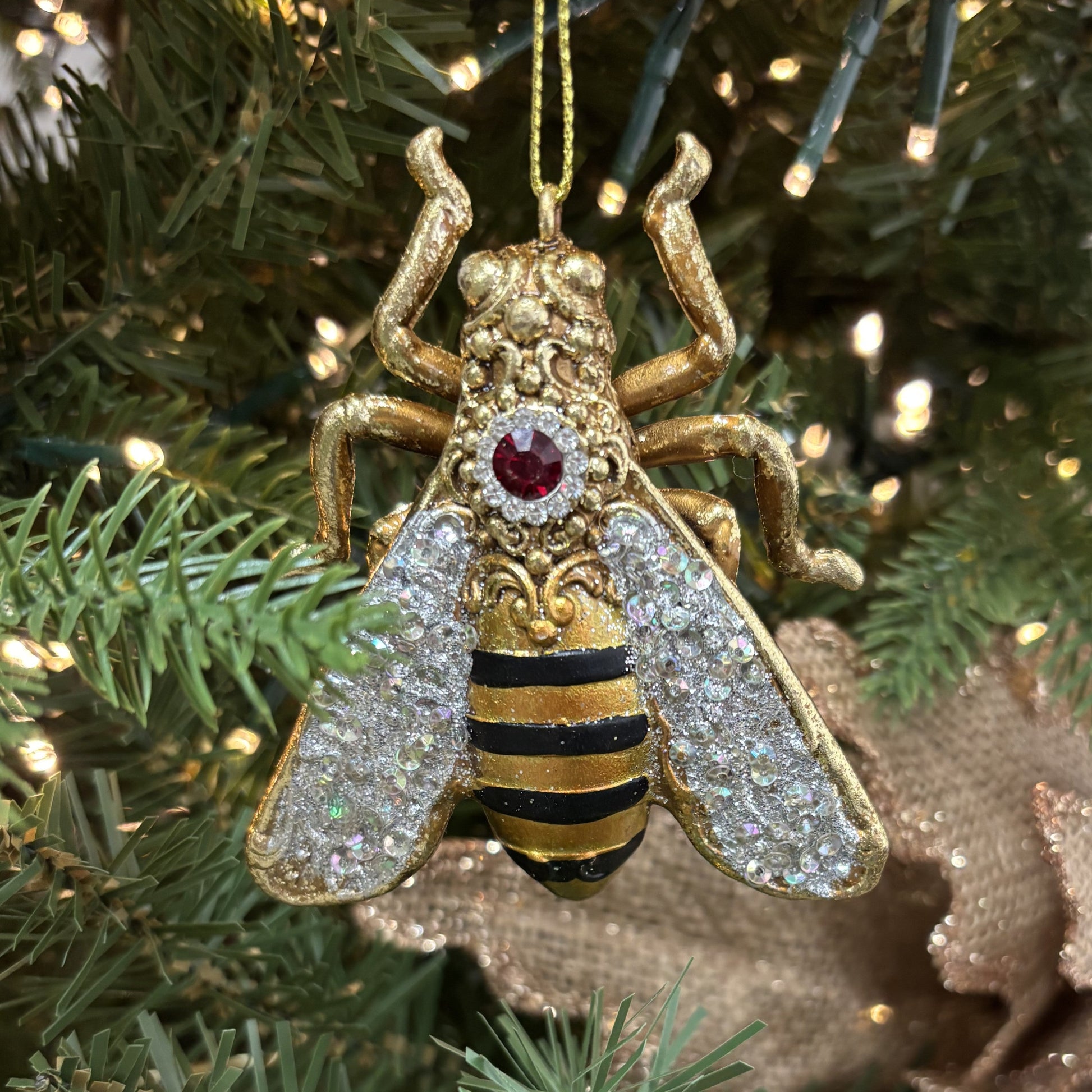 Gold Bumble Bee Ornament - My Christmas