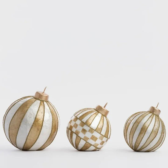 Gold Capiz Bauble Trio Table Décor - My Christmas