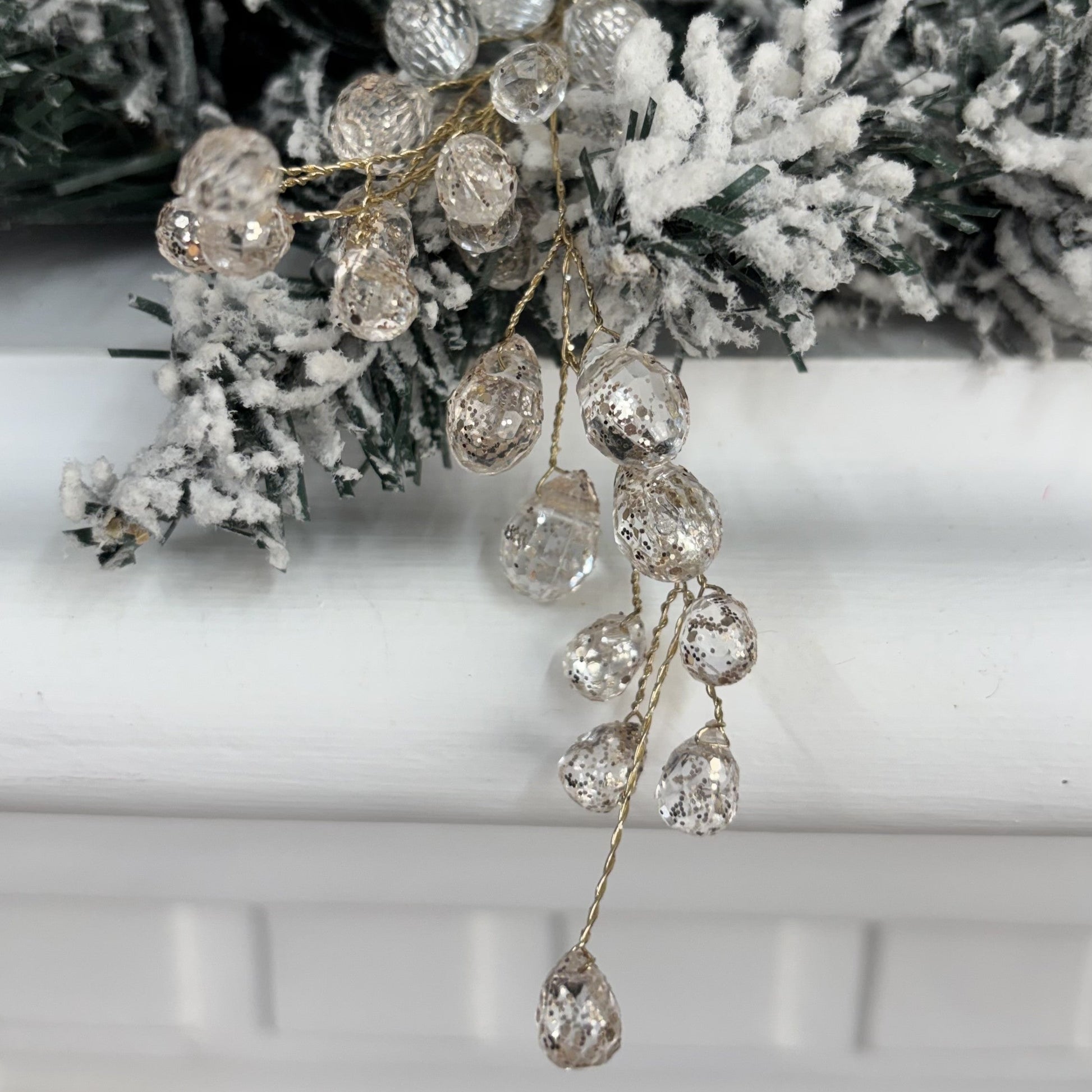 Gold Crystal Drop Garland - My Christmas