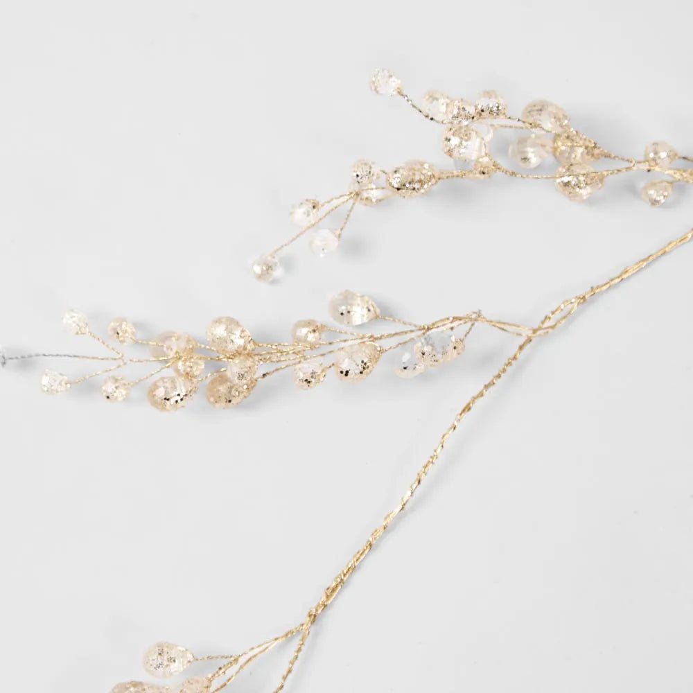 Gold Crystal Drop Garland - My Christmas