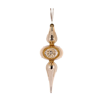 Gold Diamond Reflector Finial - My Christmas