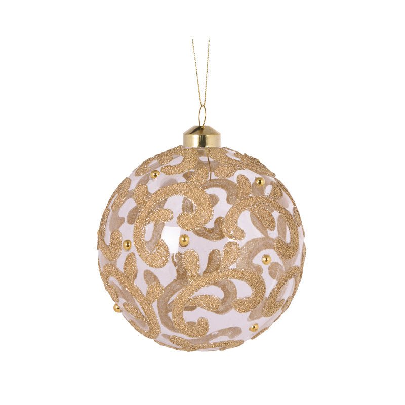 Gold Elaborate Swirl Bauble - My Christmas