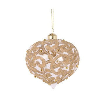 Gold Elaborate Swirl Onion Bauble - My Christmas