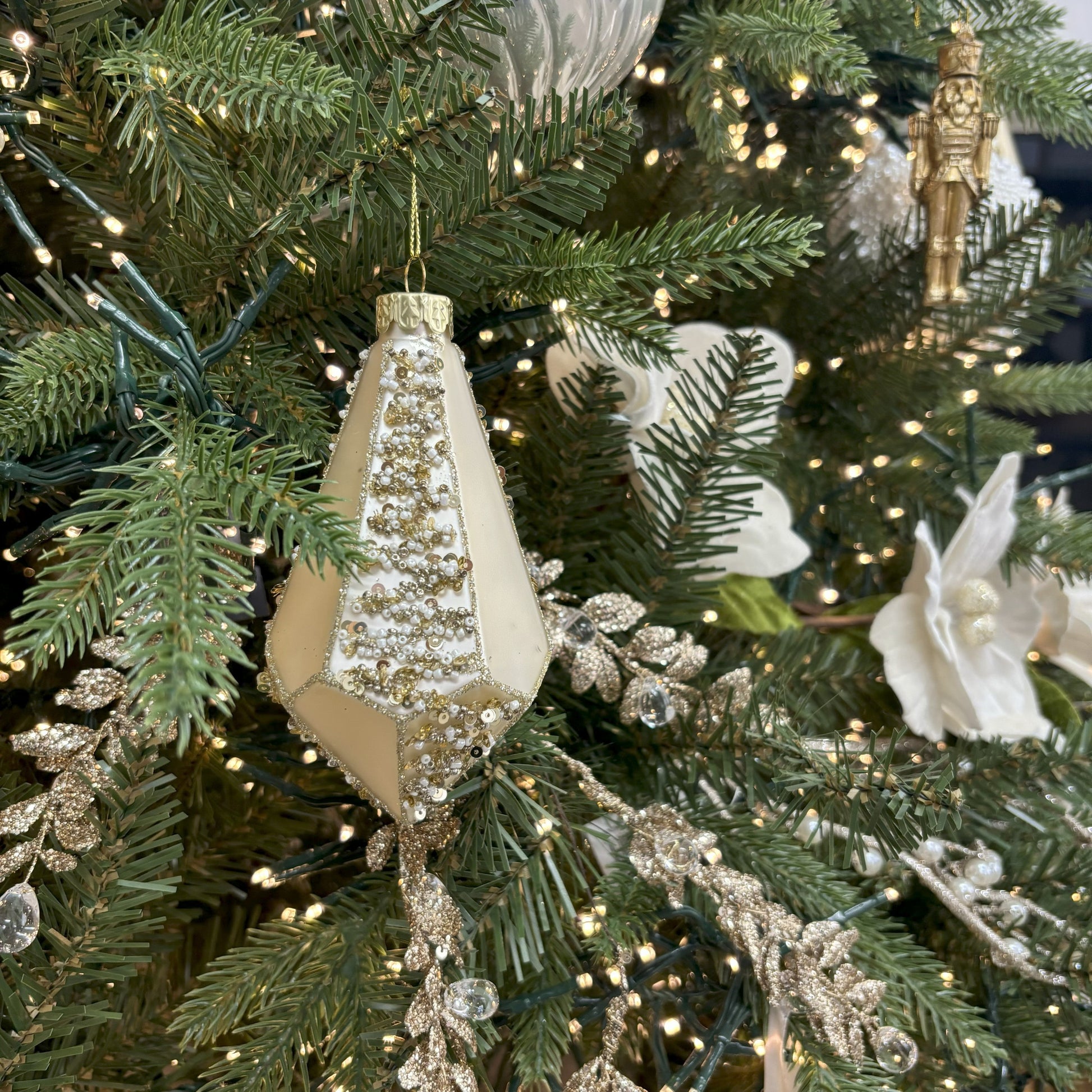 Gold Encrusted Oblique Ornament - 12cm - My Christmas