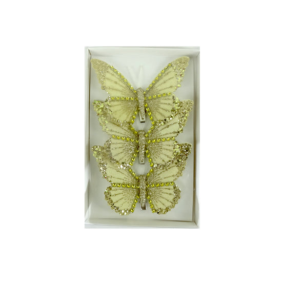 Gold Fabric Butterfly - Pack of 3 - My Christmas