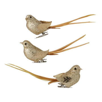 Gold Feather Swallow Clip - Pack of 3 - My Christmas