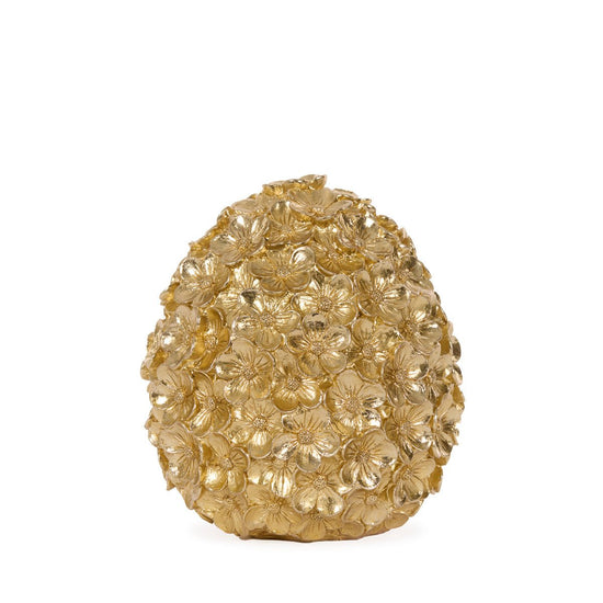 Gold Floral Blossom Egg - 21cm - My Christmas