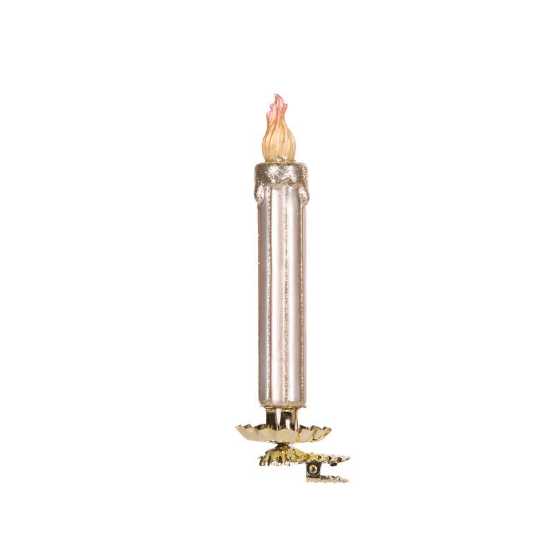 Gold Glass Clip Candle - My Christmas
