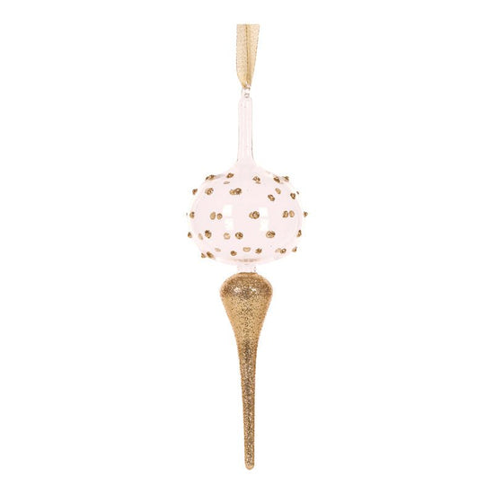 Gold Glittered Drop Finial - My Christmas