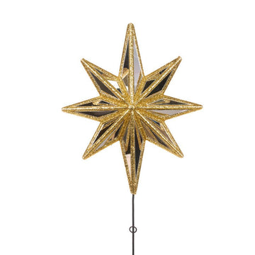 Gold Glittered Star Tree Topper - My Christmas