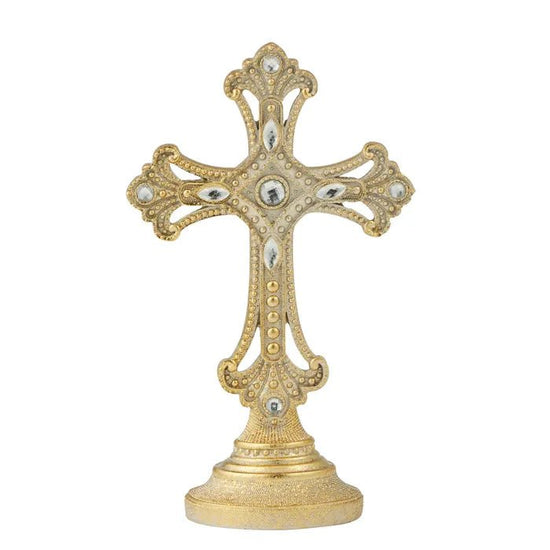 Gold Jeweled Cross - My Christmas