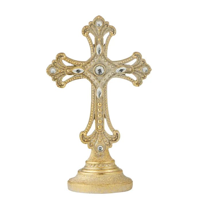 Gold Jeweled Cross - My Christmas