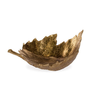 Gold Maple Leaf Bowl - My Christmas
