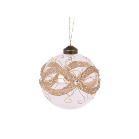Gold Masquerade Bauble - My Christmas