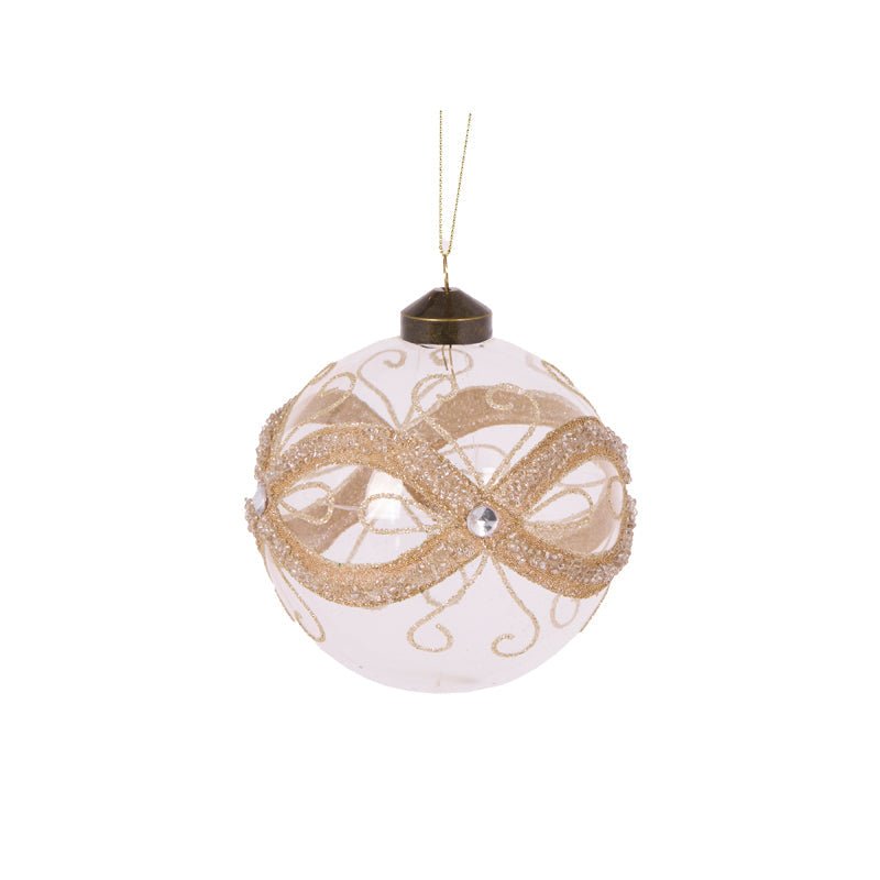 Gold Masquerade Bauble - My Christmas
